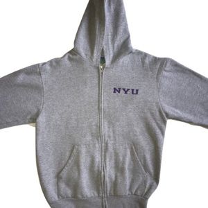NYU Champion Zip Up Hoodie